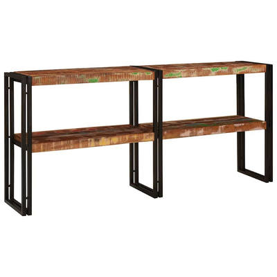 Konsola Wielokolorowe 160 x 33 x 75 cm Lite Drewno Recyklingowe