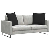 Poduszki na sofę 2 pcs Czarny 60 x 60 cm tkanina