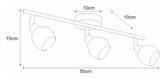 Lampa sufitowa K-C9528/3 z serii AZELA KAJA