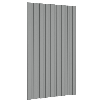 Panel dachowy 36 pcs Szary 80 x 45 cm Stal galwanizowana