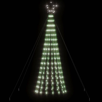 vidaXL Stożkowa choinka z lampek, 275 zimnych białych LED, 180 cm