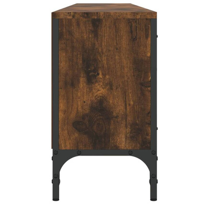 vidaXL Szafka pod TV, z szufladą, przydymiony dąb, 200x25x44 cm