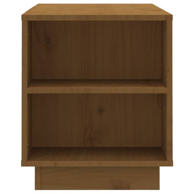 vidaXL Szafka pod TV, miodowy brąz, 110x35x40,5cm, lite drewno sosnowe