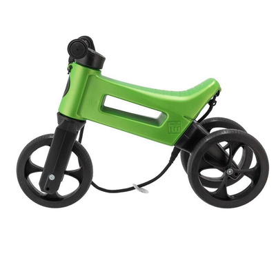 FWRider Super Sport 516514 Kolor: Green Metallic / Zielony metaliczny z czarnymi felgami Rowerek biegowy Jeździk 2w1 Ciche koła + Pasek do noszenia dla Rodzica