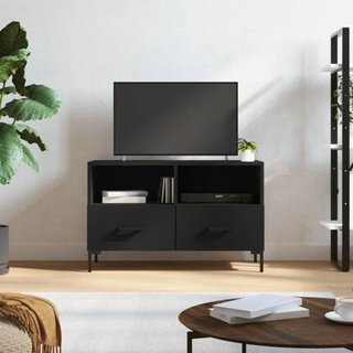 vidaXL Szafka pod TV, czarna, 80x36x50 cm, materiał drewnopochodny model standard
