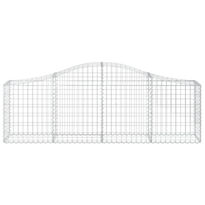 Kosze gabionowe, 11 szt, 200x30x60/80 cm, galwanizowane żelazo