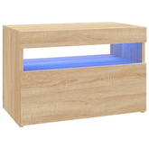 vidaXL Szafka pod TV z oświetleniem LED, dąb sonoma, 60x35x40 cm