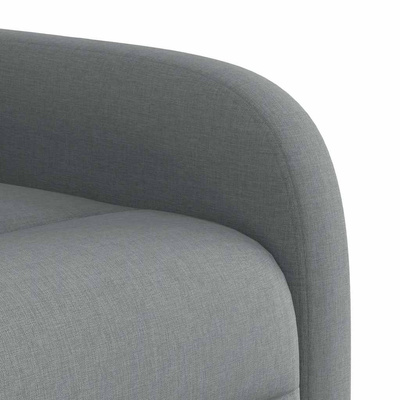 Rozkładany fotel masujący, jasnoszary, obity tkaniną model standard