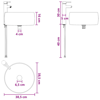 Zestaw mebli łazienkowych 5 szt. Czarny dąb