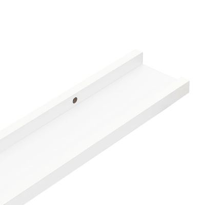 vidaXL Półki ścienne na zdjęcia, 2 szt., białe, 80x9x3 cm, MDF
