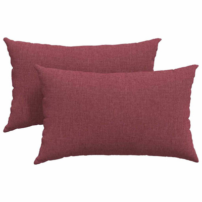 Poduszki na sofę 2 pcs Czerwone wino 50 x 30 cm tkanina