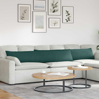 Poduszki na sofę 2 pcs Ciemna zieleń 200 x 40 cm tkanina