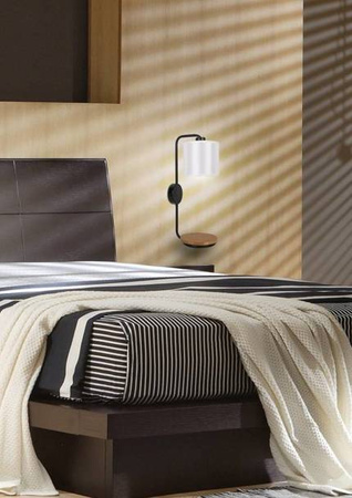 Kinkiet czarny z półką 1xE14 Alpine Candellux 21-76694