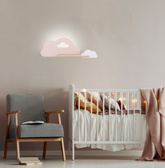 Kinkiet LED 5W dla dziecka biało-różowa chmurka z półką Cloud 21-75703