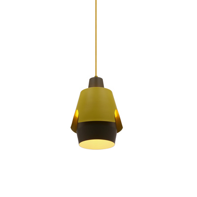 Lampa wisząca żółta/szara E27 Falun Ledea 50101149