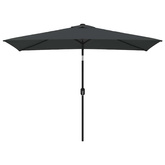 Parasol ogrodowy na metalowym słupku, 300 x 200 cm, antracytowy