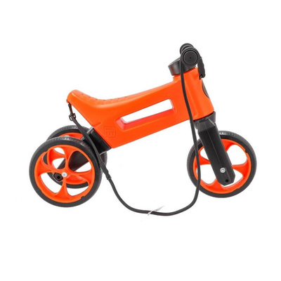 FWRider Super Sport 515739 Kolor: Orange / Pomarańczowy z pomarańczowymi felgami Rowerek biegowy Jeździk 2w1 Ciche koła + Pasek do noszenia dla Rodzica