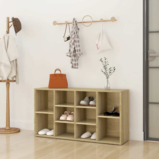 Ławka z miejscem na buty, dąb sonoma, 103x30x55 cm