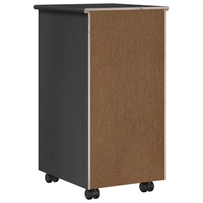 Rolkowa szafka 34 x 39 x 65,5 cm Lite drewno sosnowe Szary