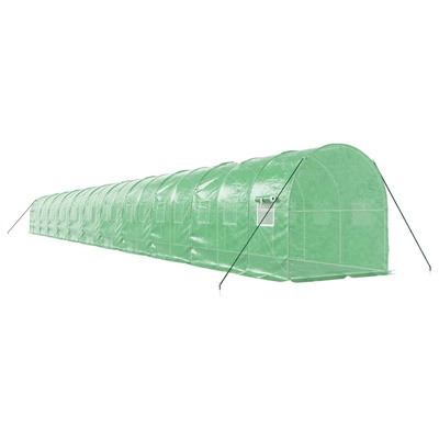 Szklarnia ze stalową ramą, zielona, 44 m?, 22x2x2 m