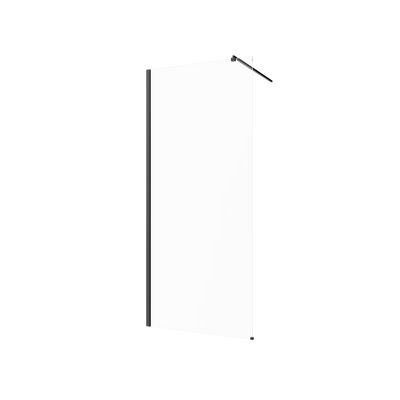 Kabina walk-in ii 90x200cm transp 8mm shiny-glass czarny AK-32-191-S Invena