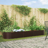 Podniesiony grządka Brązowy 320 x 80 x 44 cm Stal