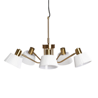 Lampa wisząca żyrandol Złoto-biały 6xE14 Abruzzo Dali