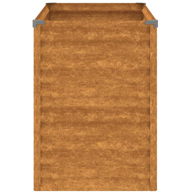 Podwyższona grządka ogrodowa 100x50x69 cm, stal Corten