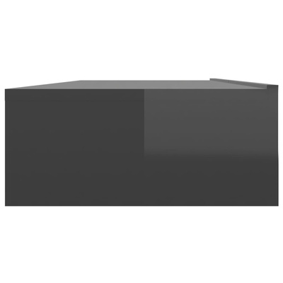 vidaXL Szafka pod TV z LED, szara z połyskiem, 120x35x15,5 cm