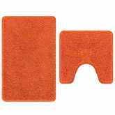 Zestaw mat łazienkowych antypoślizgowych 2 pcs Pomarańczowy PP