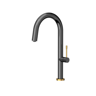 HALEY T LINE SteelQ graphite metal / Nano PVD złoty