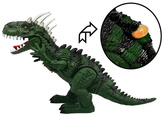 Dinozaur Zielony na Baterie Porusza się z Projektorem Dźwiękiem