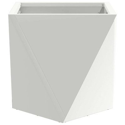 Donica 2 pcs Biały 30 x 30 x 30 cm Stal