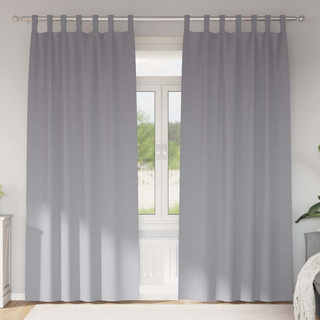 Firany blackout z kółkami 2 pcs Jasnoszary 245 x 140 cm