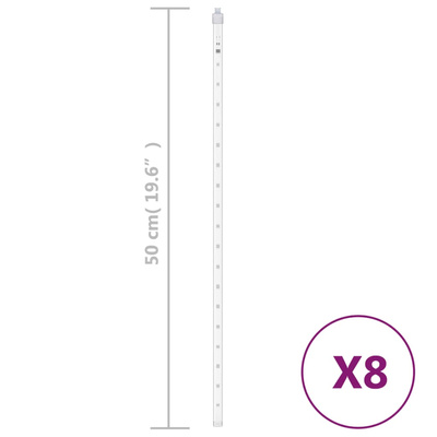 Lampki meteory, 8 szt., 50 cm, 288 niebieskich LED, wewn./zewn.