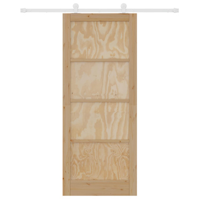 Drzwi przesuwne Naturalne i białe 86 x 211 cm