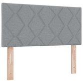 Łóżko ottoman z materacem jasnoszary 120 x 200 cm tkanina