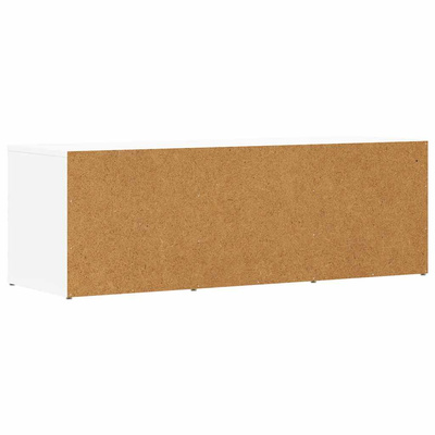 Ławka na buty, biała, 105x35x35 cm, materiał drewnopochodny
