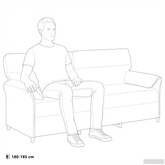 Sofa 100% poliester, metalowa rama, MDF, sklejka