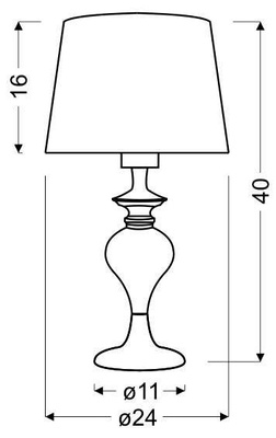 Lampka nocna Gillenia srebrno-miedziana z abażurem E27 1x60W