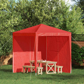 Ściana boczna namiotu na imprezy 2 pcs czerwony 200 x 195 cm