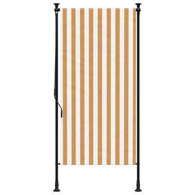 vidaXL Roleta zewnętrzna, pomarańczowo-biała, 100x270 cm