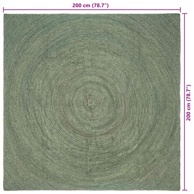 Dywany pokojowe Oliwkowy zielony 200 x 200 cm Juta