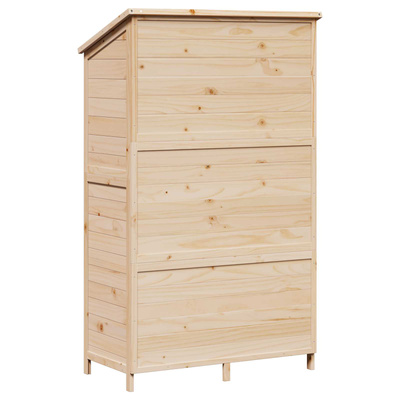 Shed ogrodowy naturalny 106,5 x 56 x 176 cm Drewno Świerkowe