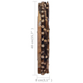 vidaXL Lustro ścienne, 40 cm, drewno tekowe, okrągłe model standard