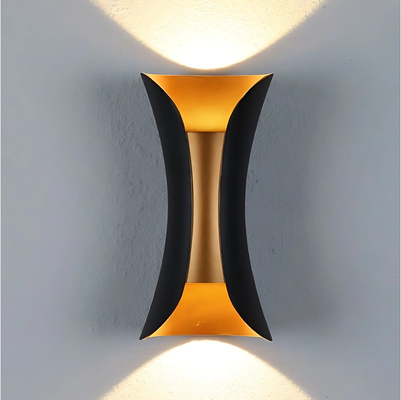 Kinkiet Abigali Black-Gold IP65 2x5W 3000K