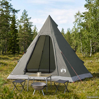 Tipi Tent Water-Resistant 3-osobowy Zielony wojskowy
