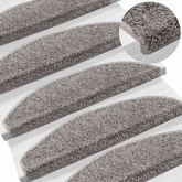 Samoprzylepne maty na schody 15 pcs Szary 80 x 24,5 x 3,5 cm