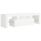 vidaXL Szafka pod TV z oświetleniem LED, biała, 140x36,5x40 cm
