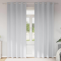 Firany blackout z kółkami 2 pcs Jasnoszary 260 x 140 cm